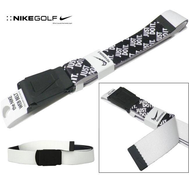 Nike Golf ナイキゴルフ ウェブベルト Just Do It Web Belt ブラック ロゴ ホワイト カットレングスタイプ Usモデル Gw Nike Just Bkwt Sakurasports 通販 Yahoo ショッピング