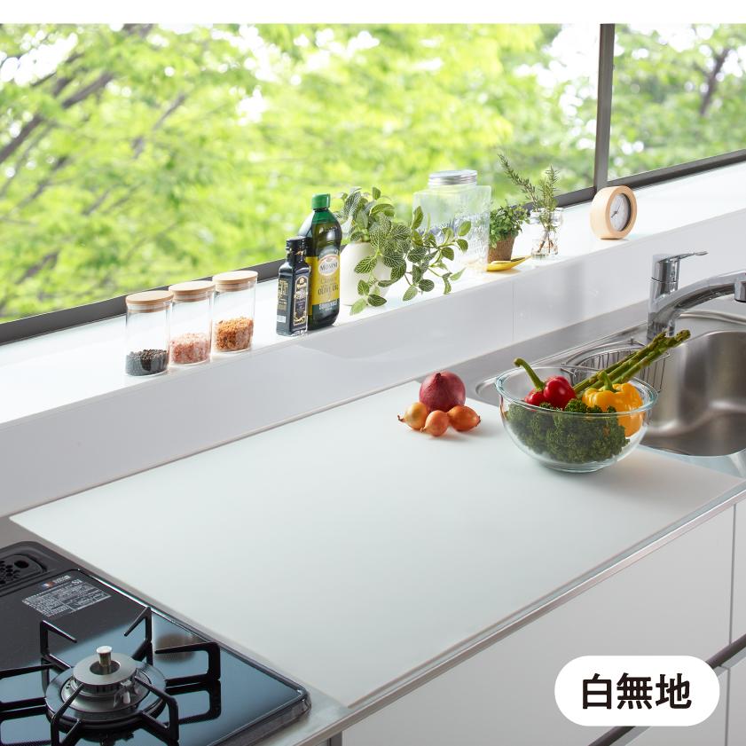 キッチン マット 60×90cm ふわピタ！ 調理台 シンクマット シリコン 滑りにくい 耐熱 ズレにくい 滑り止め キズ予防 汚れ防止 ガード 台所 シート カット可能_6
