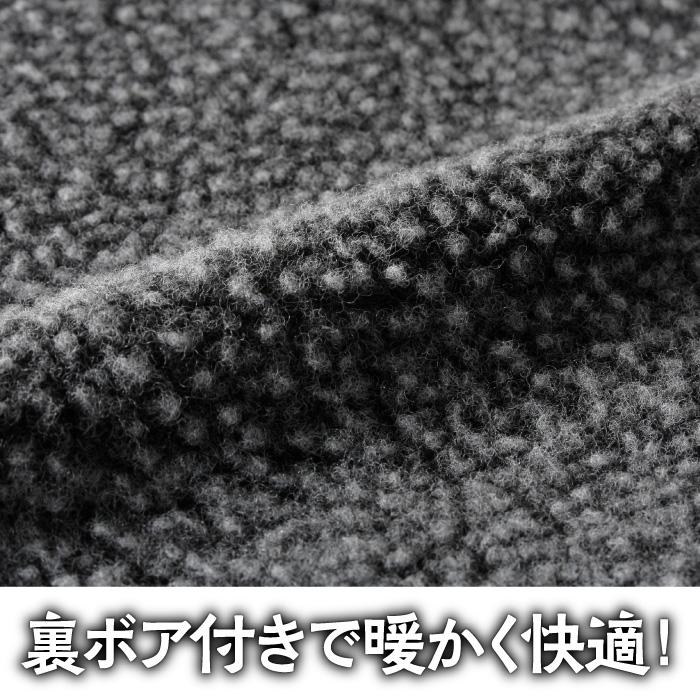 ファッション メンズ ジャケット ラム革 ムートン調 ボア付き パッチ