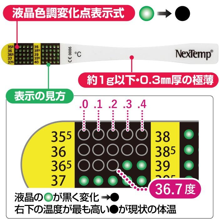 液晶体温計 フラットミニ 100枚セット 個包装 業務用 繰り返し 