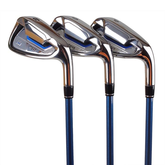 ワンレングスアイアン ゴルフクラブセット 9本 メンズ メガゴルフ イージースイング ルール適合 59番,PW+ウェッジ3本 MEGA
