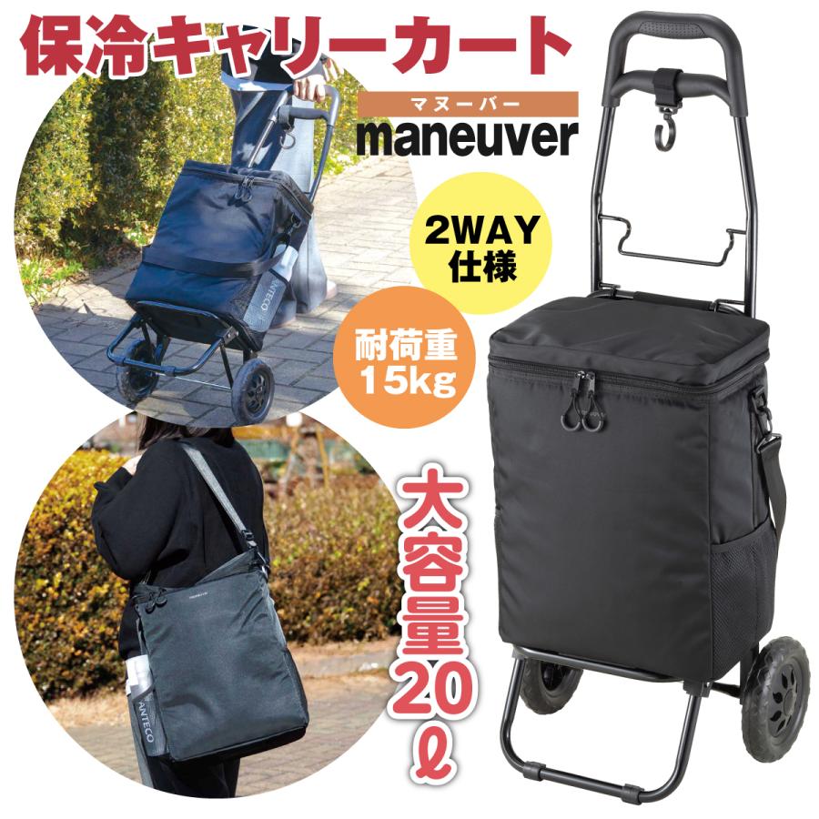 折りたたみ式保冷キャリーバッグ キャリーカート 保冷バッグ 折り畳み可能 大容量 20リットル 耐荷重約