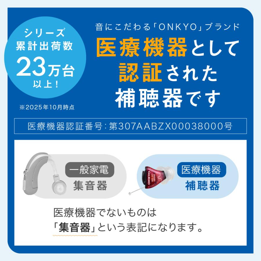 ONKYO（オンキヨー） 補聴器 OHS-SC1 L 左耳用 耳あな型 小型 軽量