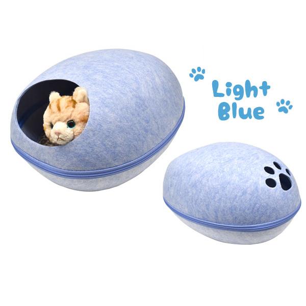 petyes 卵型猫用ベッド ホワイト キャットハウス S ペットベッド ドーム 卵型 猫用ベッド