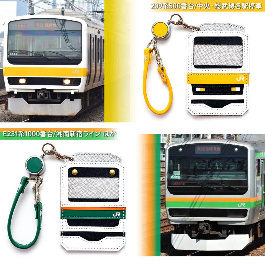 パスケース リール付き メンズ 2枚 鉄道 電車 交通 定期入れ ICカード