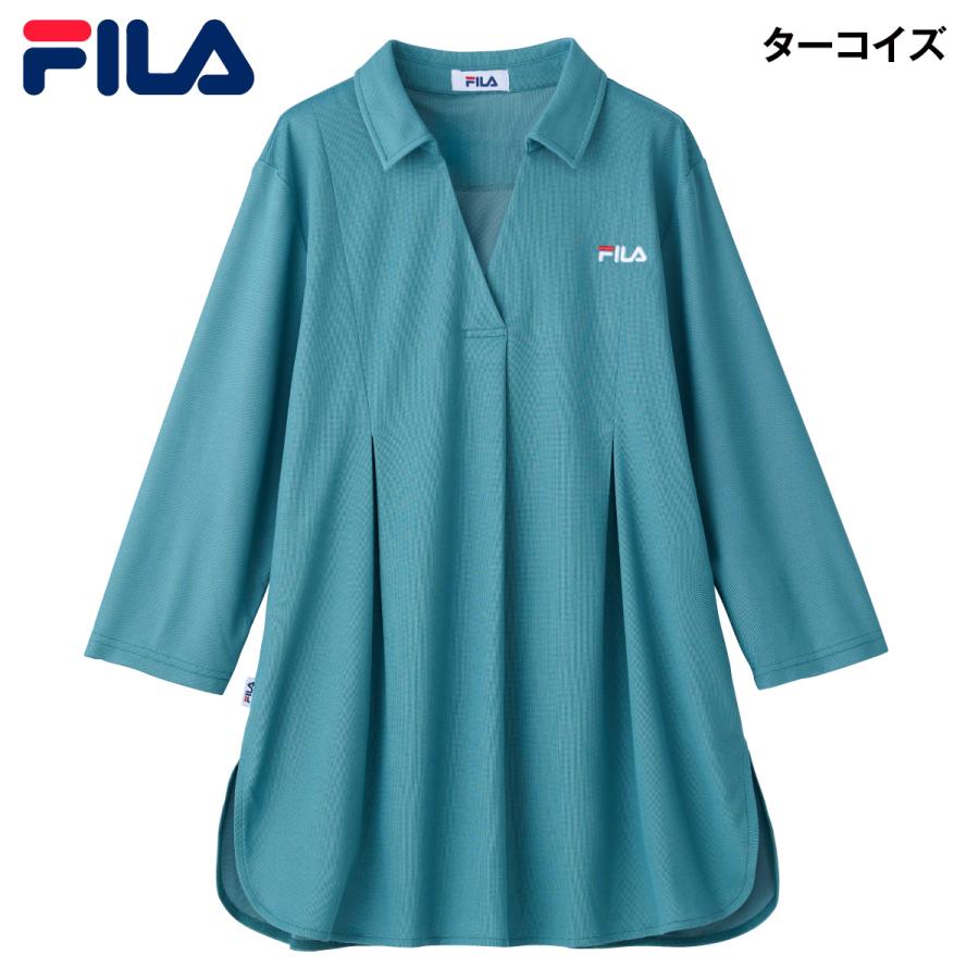 FILA フィラ ポロチュニック 7分袖 チュニック スポーティ レディス UV
