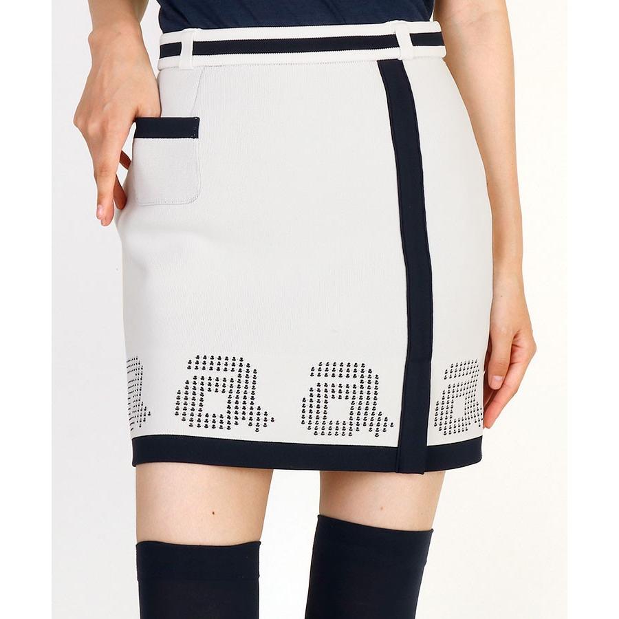 Aメッシュ裾line 配色パイピングニットスカート アルチビオ ゴルフ 春夏新作 レディース ゴルフウェア レディース スカート スカート arb S005 私ときどきゴルフ女子