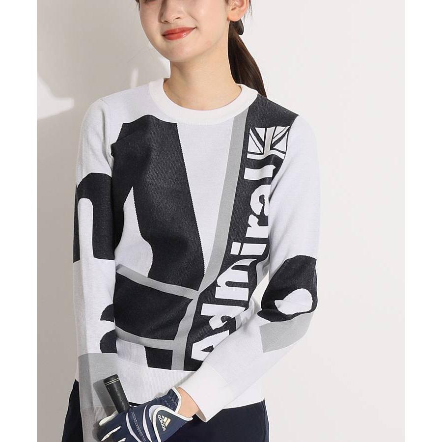 セール品】 アドミラルゴルフ ポップロゴジャガードクルーネック