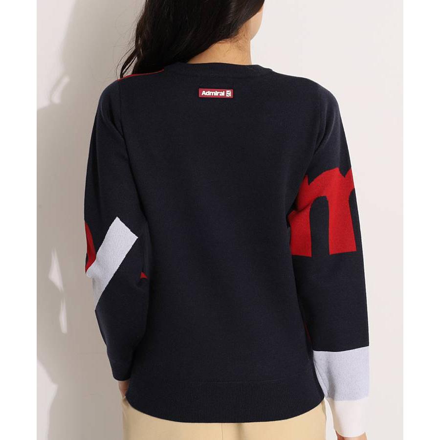 セール品】 アドミラルゴルフ ポップロゴジャガードクルーネック