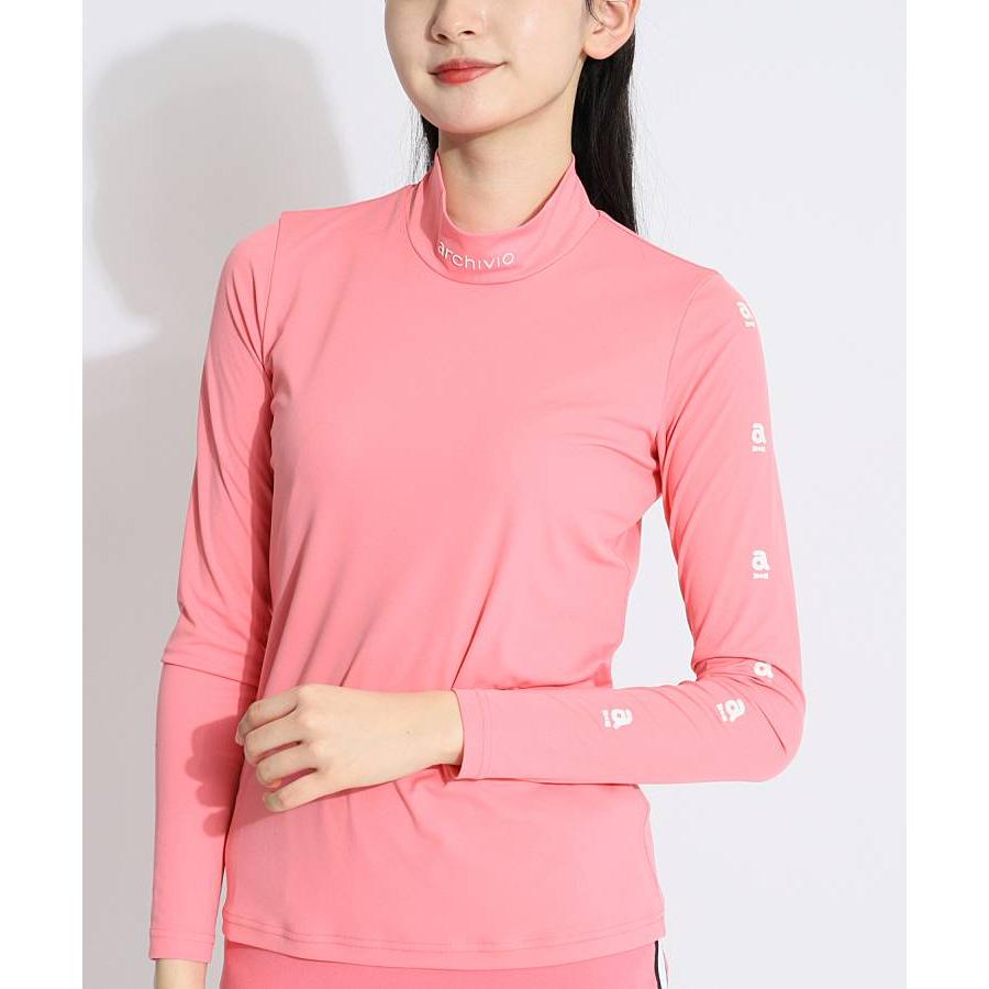 セール品】 アルチビオ スリーブロゴ吸汗UVハイネック長袖カットソー  