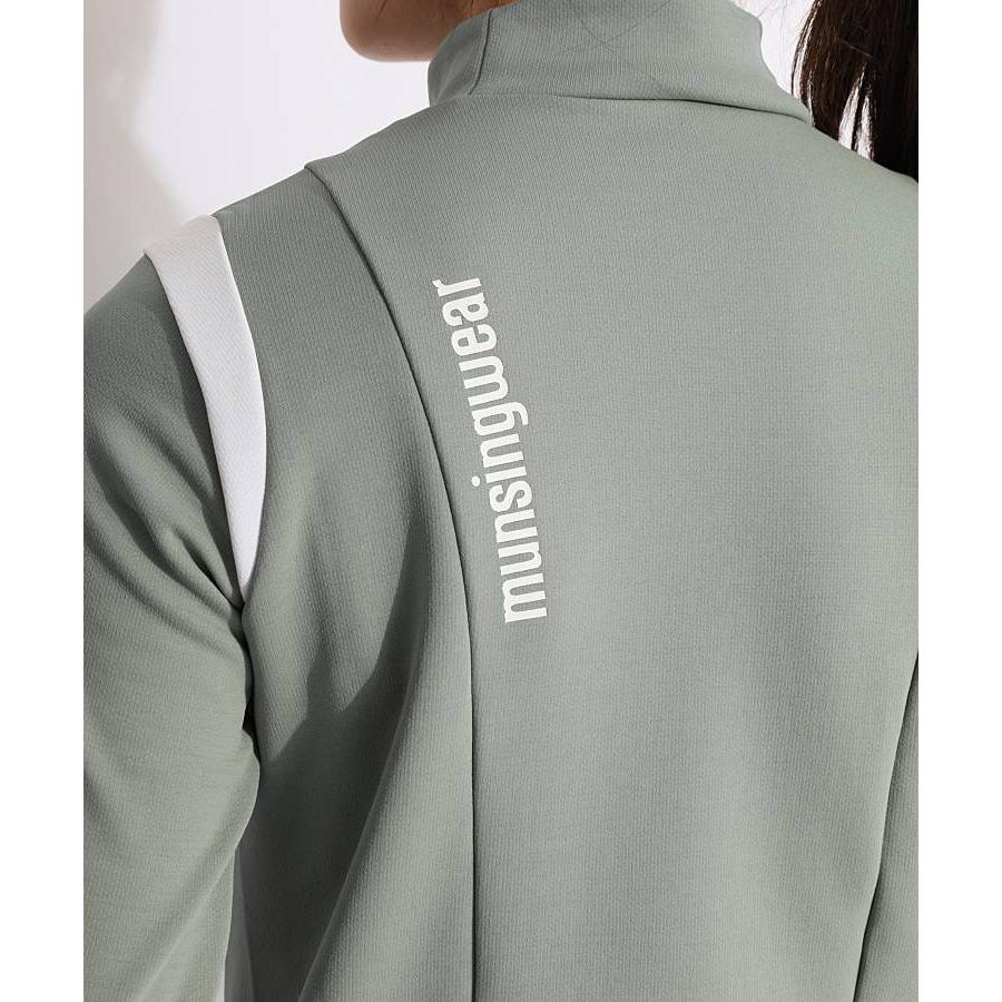 マンシングウェア ヒートナビ肩配色モックネック長袖カットソー ゴルフ