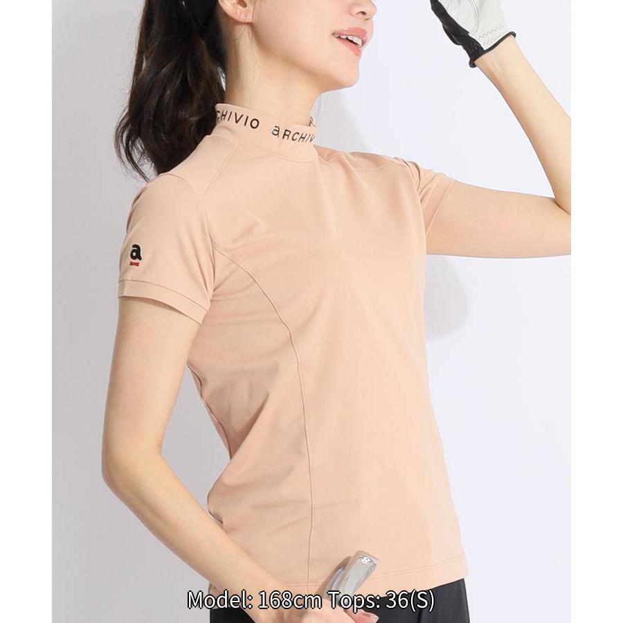 新品❤️アルチビオ❤️モックネック セール アルチビオ ネックプリントUVモックネック半袖カットソー