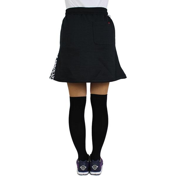 ニューバランスゴルフ　ベストとスカートセット モノトーン花柄ボアベスト＆スカート上下セット / ゴルフウェア