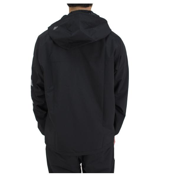 ニューエラ メンズ レインウエア　13061566 ブラック　撥水　吸水速乾　防水　セットアップ 大きいサイズ有 フラッグロゴはリフレクティブ仕様 cm XL