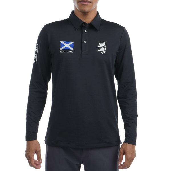 ADMRIAL ブラック ゴルフシャツ　長袖 Lサイズ Admiral Golf（アドミラルゴルフ） セール 30％OFF メンズ フラッグ