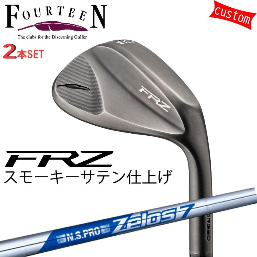 FOURTEEN - ゴルフ野球クラブ フォーティーン ウェッジ 24ひな型 FRZ WEDGE スモーキーサテン GOLF 2本組 カスタムN.S.PRO ZELOS7 ゼロス7 日本矢がら