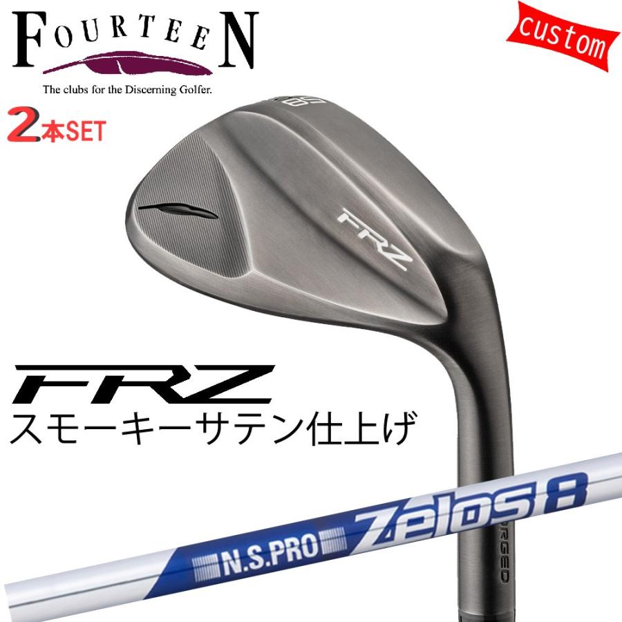FOURTEEN - ゴルフ野球クラブ フォーティーン ウェッジ 24ひな型 FRZ WEDGE スモーキーサテン GOLF 2本組 カスタムN.S.PRO ZELOS8 ゼロス8 日本矢がら