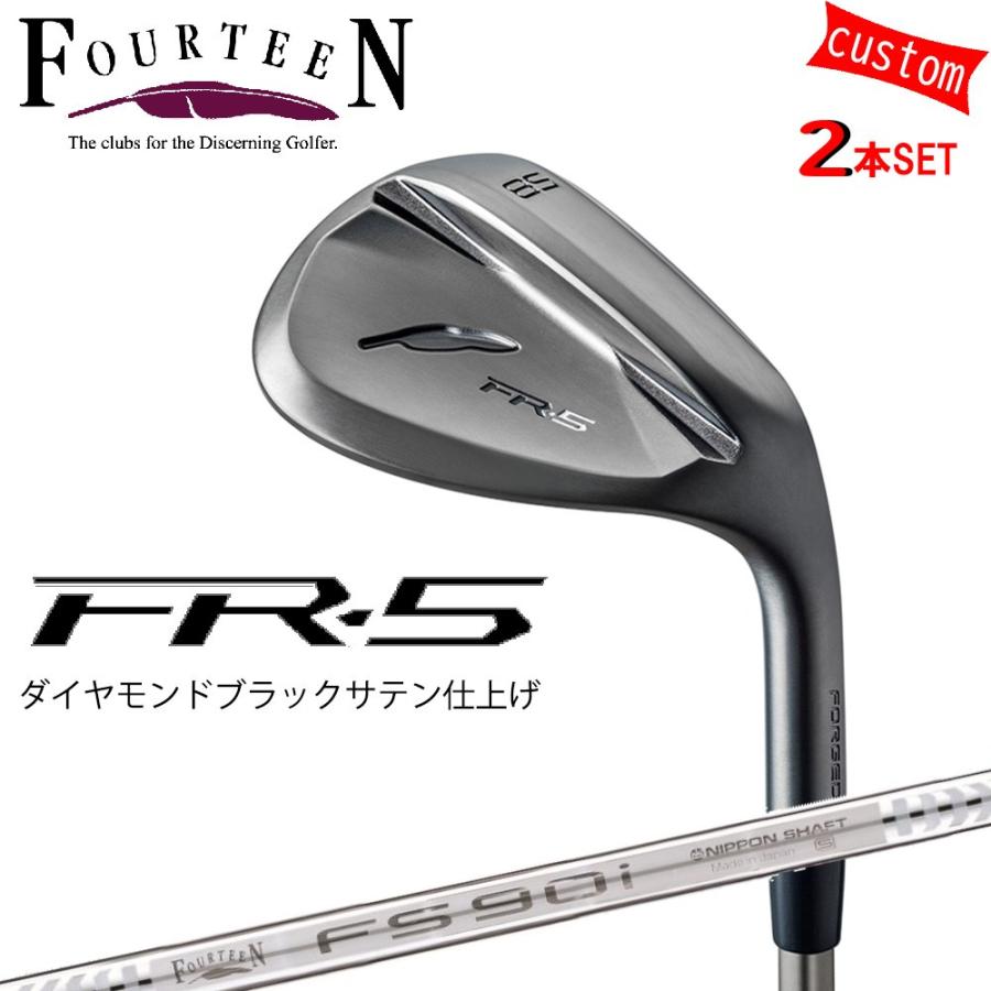 FOURTEEN - ゴルフ野球クラブ フォーティーン ウェッジ 25真似形 FR-5 WEDGE ダイヤモンドブラックサテン完成 GOLF カスタムN.S.PRO FS-90i スチール写真矢がら