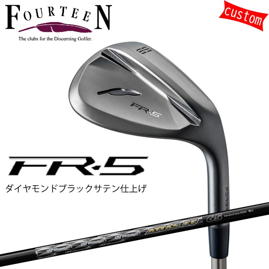 ゴルフクラブ フォーティーン ウェッジ 25モデル FR-5 WEDGE ダイヤモンドブラックサテン仕上げ FOURTEEN GOLF カスタムATTAS　FF アイアン USTマミヤ