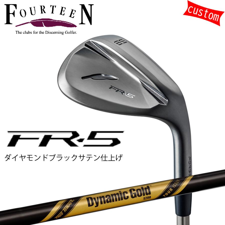 ゴルフクラブ フォーティーン ウェッジ 25モデル FR-5 WEDGE ダイヤモンドブラックサテン仕上げ FOURTEEN GOLF  ダイナミックゴールド ツアーイシュー ONXY PCB