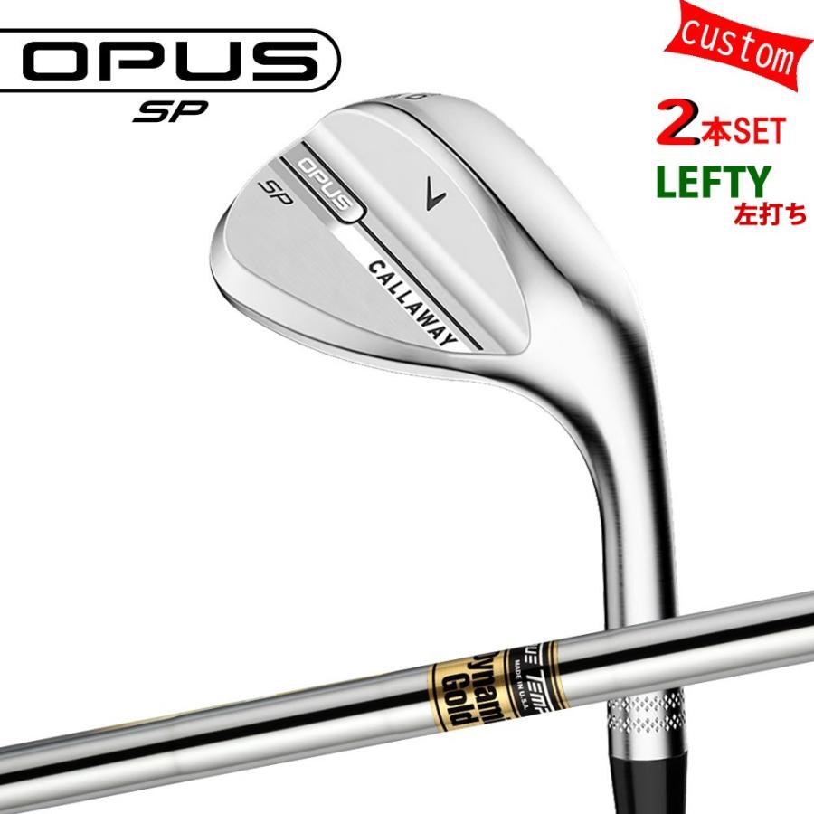 Callaway - ゴルフ野球クラブ キャロウェイ オー通行手形SPウェッジ カスタム 左用 2本組活動的ゴールド 特注 25ひな型 OPUS SP