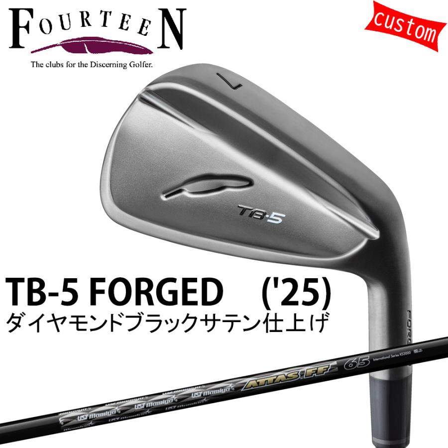 ゴルフ フォーティーン TB-5 フォージドアイアン ダイヤモンドブラックサテン仕上げ FOURTEEN GOLF カスタム ATTAS　FF アイアン　65/75/85/95 USTマミヤ