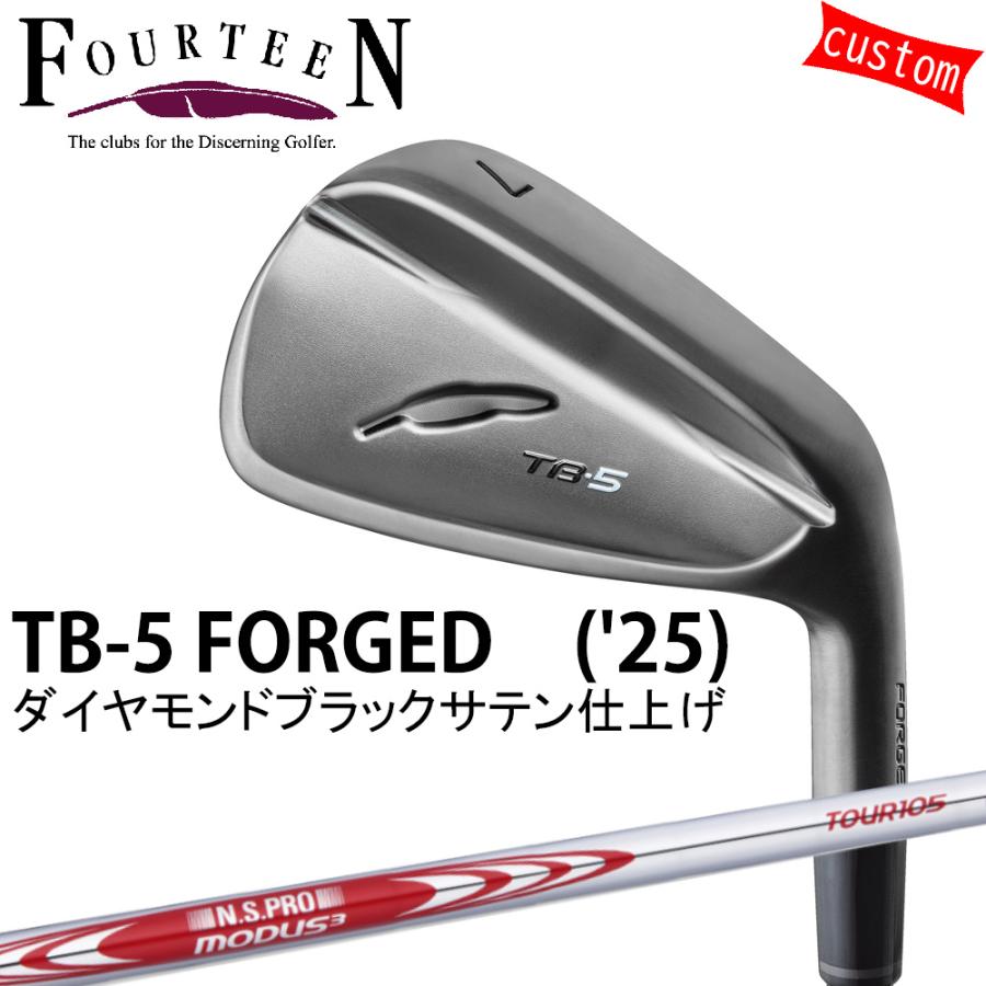 ゴルフ フォーティーン TB-5 フォージドアイアン ダイヤモンドブラックサテン仕上げ FOURTEEN GOLF カスタム N.S.PRO MODUS3 TOUR105 モーダス3 ツアー105