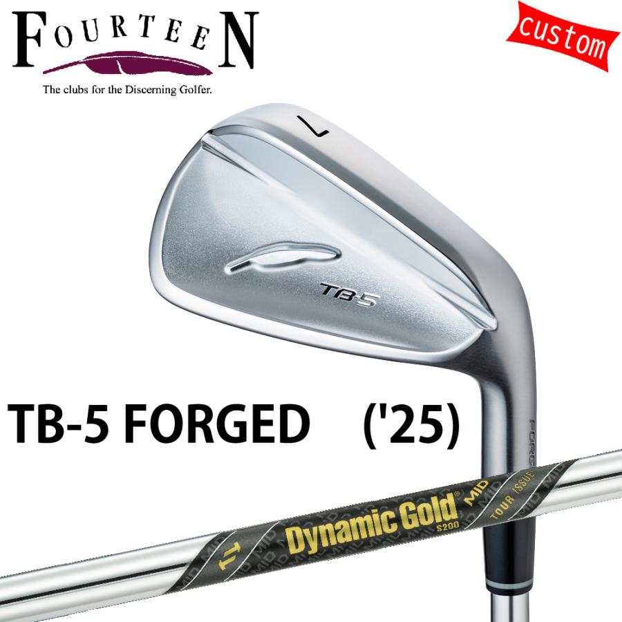 ゴルフクラブ フォーティーン 25モデル TB-5 フォージドアイアン FOURTEEN GOLF カスタム DYNAMIC GOLD MID TOUR ISSUE