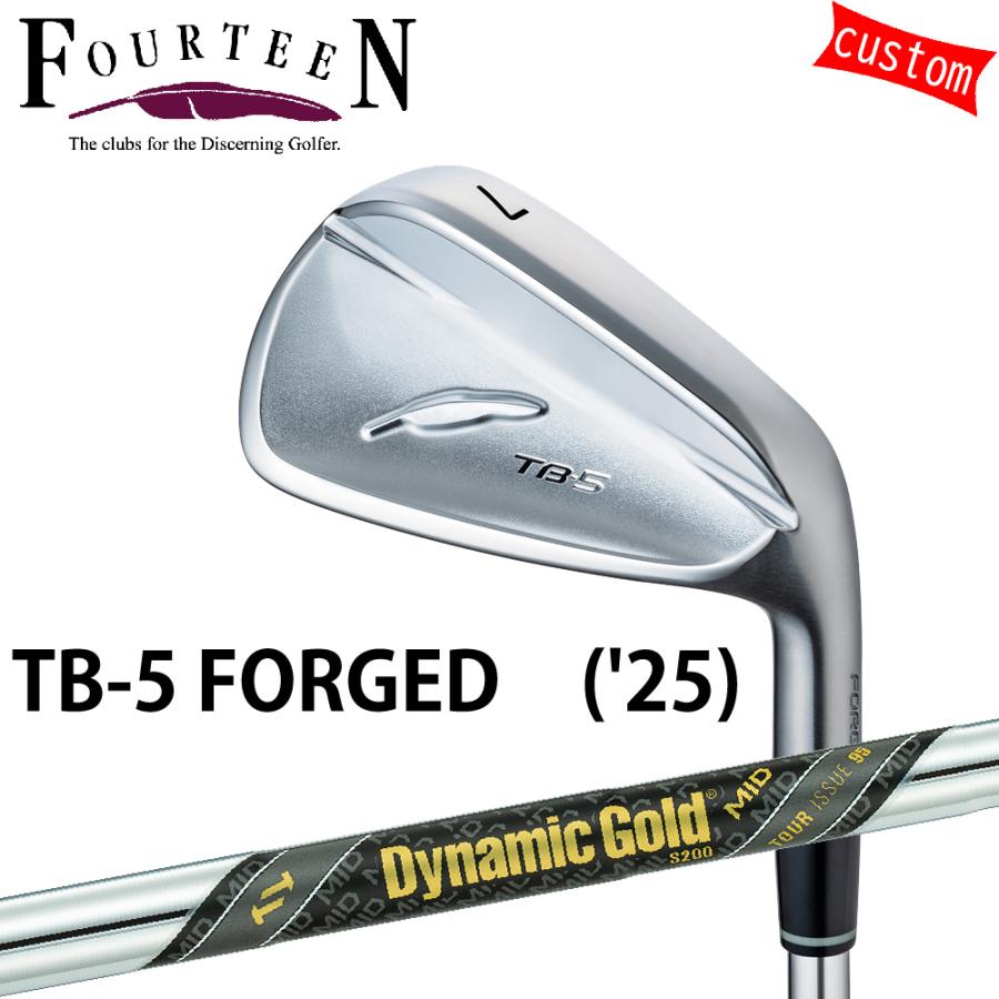 ゴルフクラブ フォーティーン 25モデル TB-5 フォージドアイアン FOURTEEN GOLF カスタム DYNAMIC GOLD MID 95