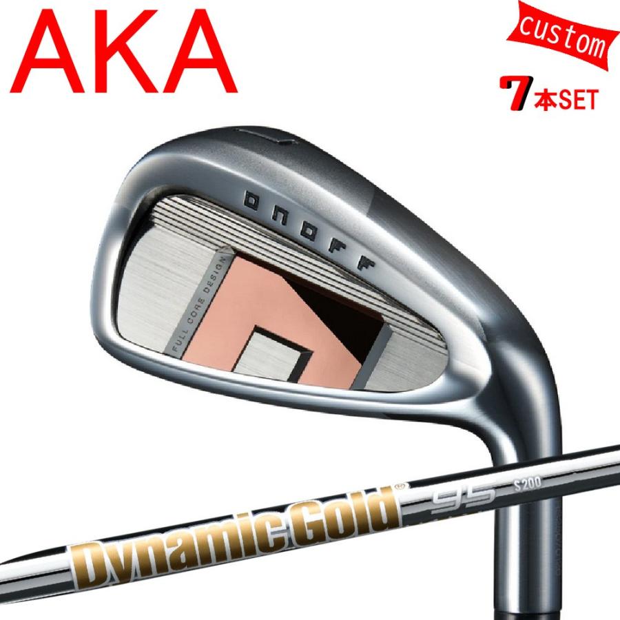 AKA - カスタム 26模範例 赤オノフ アイアン仕掛ける  ダイナミックゴールド95 DG95 トゥルーテンパー 特注  購入注文カスタム品 ONOFF カスタム手持ち部分 アイアン ゴルフ-アイアンセット-クラブ（メンズ）