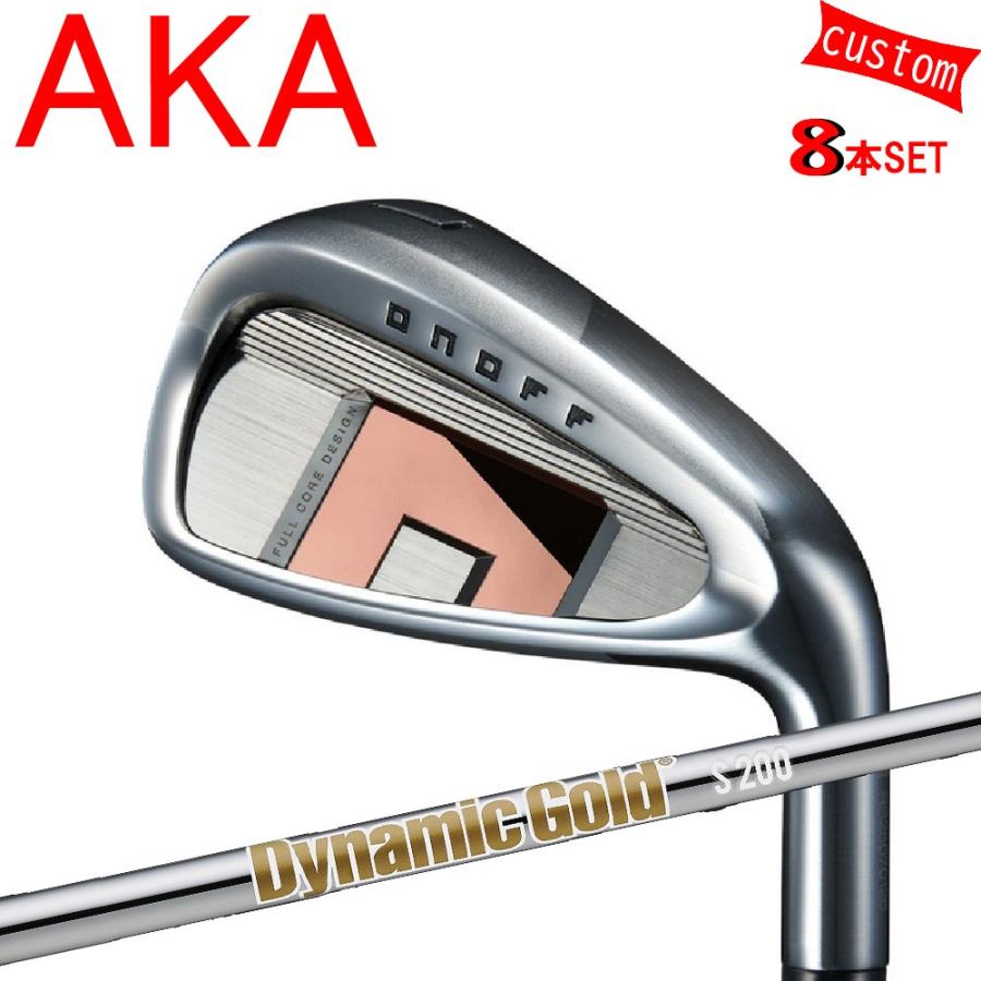 カスタム 26モデル 赤オノフ アイアンセット ダイナミックゴールド ヒートトランスファ 特注  オーダーカスタム品 AKAONOFF カスタムグリップ アイアン