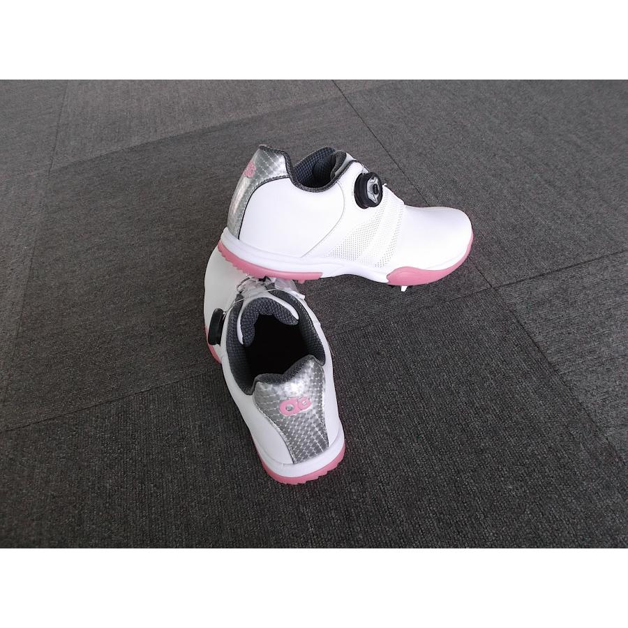 アクセルシューズ レディース用 24.0 ホワイト/ピンク ダイヤル式
