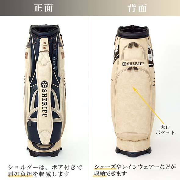 【公式ストア】2026 NEW SHERIFF シェリフゴルフ キャディバッグ  SMU-005 数量限定 かっこいい おしゃれ ネームプレート刻印無料 プレゼント | SHERIFF | 12