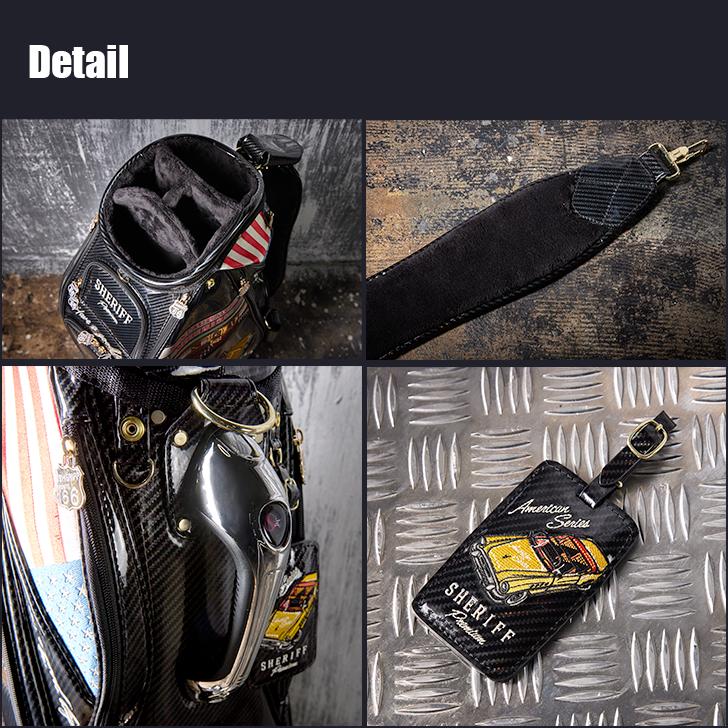 【公式】【ツアープロ使用モデル】SHERIFF/シェリフ　プレミアム 高級エナメルキャディバッグ SP-010 レア限定品 かっこいいゴルフバッグ 【公式】【ツアープロ使用モデル】SHERIFF/シェリフ　プレミアム 高級エナメルキャディバッグ SP-010 レア限定品 かっこいいゴルフバッグ