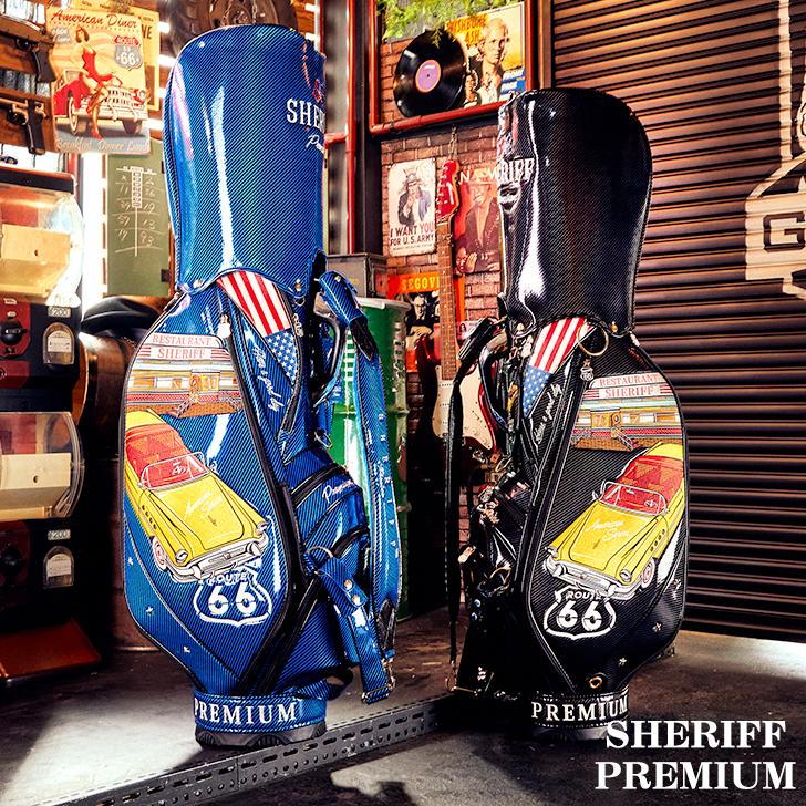 【公式】【ツアープロ使用モデル】SHERIFF/シェリフ　プレミアム 高級エナメルキャディバッグ SP-010 レア限定品 かっこいいゴルフバッグ 【公式】【ツアープロ使用モデル】SHERIFF/シェリフ　プレミアム 高級エナメルキャディバッグ SP-010 レア限定品 かっこいいゴルフバッグ