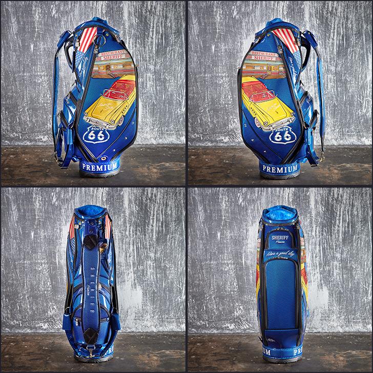【公式】【ツアープロ使用モデル】SHERIFF/シェリフ　プレミアム 高級エナメルキャディバッグ SP-010 レア限定品 かっこいいゴルフバッグ 【公式】【ツアープロ使用モデル】SHERIFF/シェリフ　プレミアム 高級エナメルキャディバッグ SP-010 レア限定品 かっこいいゴルフバッグ
