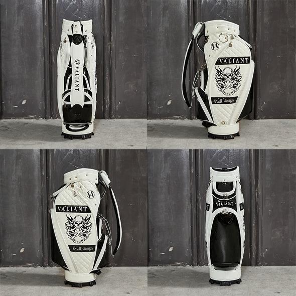 【公式】VALIANT/バリアント スカル エナメルキャディバッグ VA-014 レア限定品 かっこいい おしゃれゴルフバッグ シェリフ兄弟ブランド 