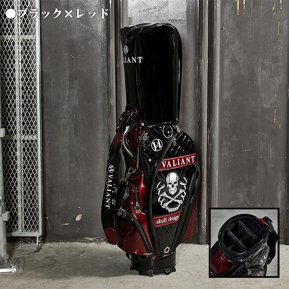 【公式】VALIANT/バリアント スカル エナメルキャディバッグ VA-014 レア限定品 かっこいい おしゃれゴルフバッグ シェリフ兄弟ブランド 