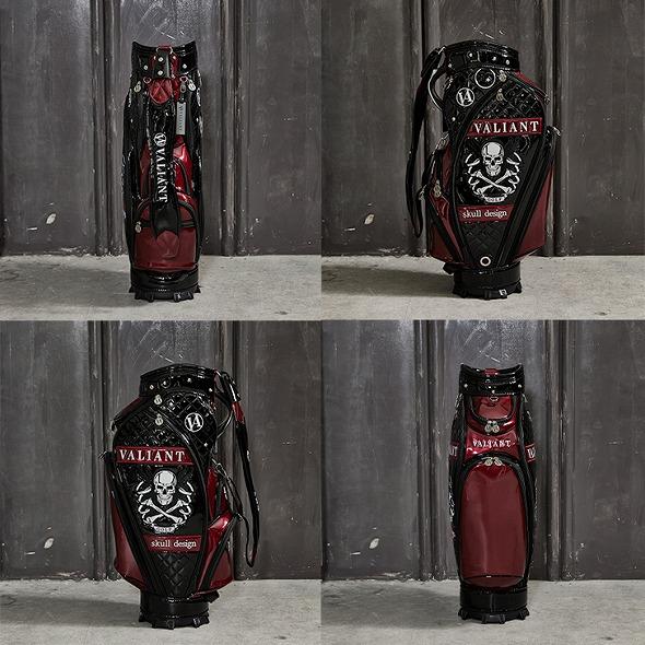 【公式】VALIANT/バリアント スカル エナメルキャディバッグ VA-014 レア限定品 かっこいい おしゃれゴルフバッグ シェリフ兄弟ブランド 