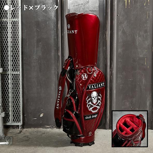 【公式】VALIANT/バリアント スカル エナメルキャディバッグ VA-014 レア限定品 かっこいい おしゃれゴルフバッグ シェリフ兄弟ブランド 