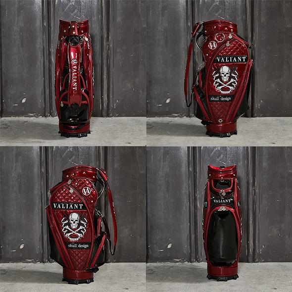 【公式】VALIANT/バリアント スカル エナメルキャディバッグ VA-014 レア限定品 かっこいい おしゃれゴルフバッグ シェリフ兄弟ブランド 