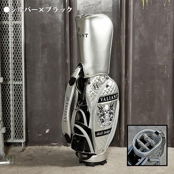 【公式】VALIANT/バリアント スカル エナメルキャディバッグ VA-014 レア限定品 かっこいい おしゃれゴルフバッグ シェリフ兄弟ブランド 