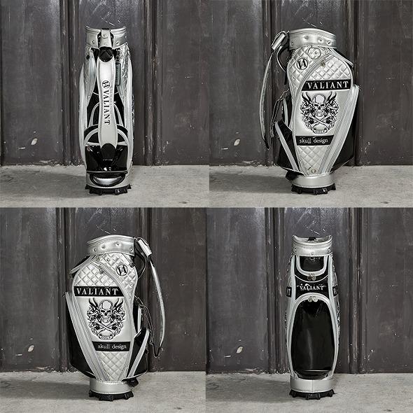 【公式】VALIANT/バリアント スカル エナメルキャディバッグ VA-014 レア限定品 かっこいい おしゃれゴルフバッグ シェリフ兄弟ブランド 