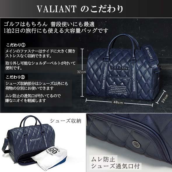 【公式ストア】2026  NEW VALIANT バリアント ゴルフ VAE-005 エンブレム  2段式 ボストンバッグ かっこいい シェリフ兄弟ブランド 旅行 シューズ収納 | VALIANT | 02