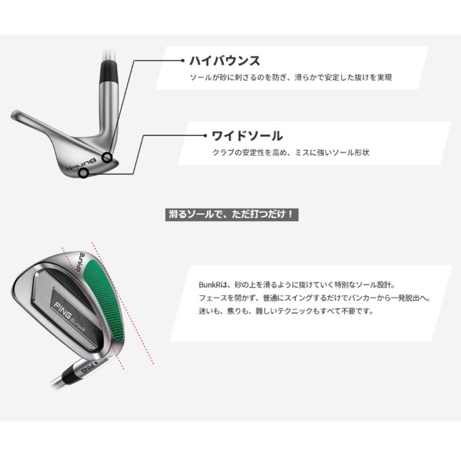 PING 【即納】左用 レフティ BunkR ウェッジ Z-Z115 スチール 2025