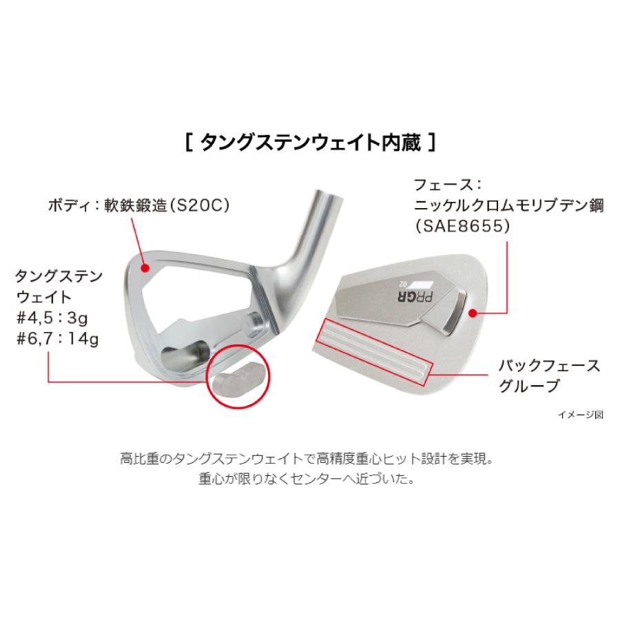 プロギア アイアン 02 IRON ゼロニ 2023モデル PRGR 6本セット スペックスチールIII Ver.2｜golf-rescue｜06