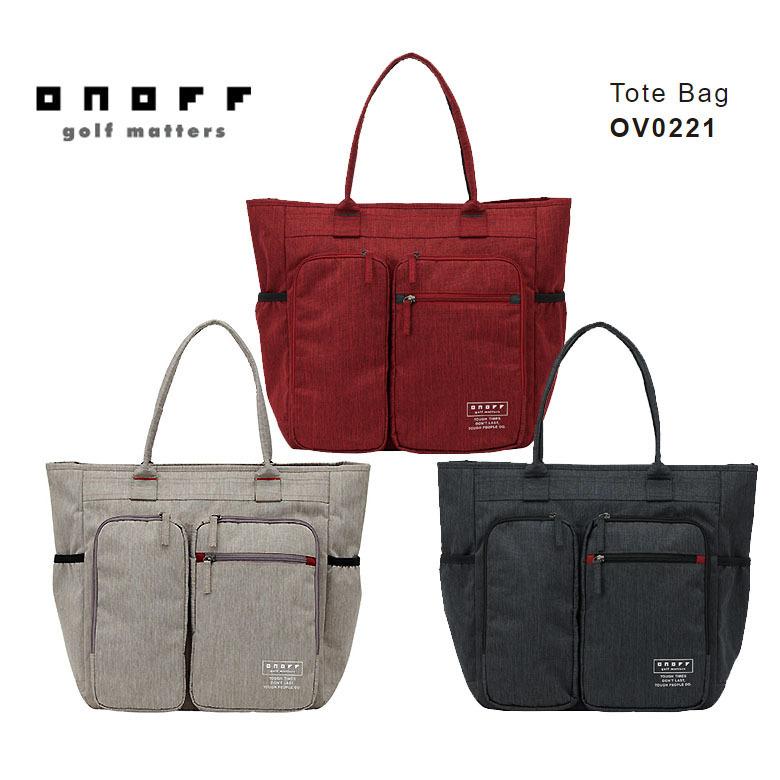 半額販売中 ONOFF オノフ キャディバッグ 杢(モク)調 レッド www