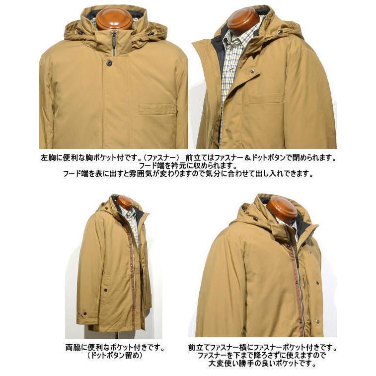 マックレガー 3WAY中綿入りハーフコート メンズ 111124601 透湿 撥水 ディアプレックス使用 ハーフコート 中綿入りコート McGREGOR Lの画像