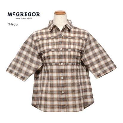 マックレガー 半袖シャツ L レディース 311166301 楊柳素材使用 半袖ブラウス McGREGOR | レディマックレガー