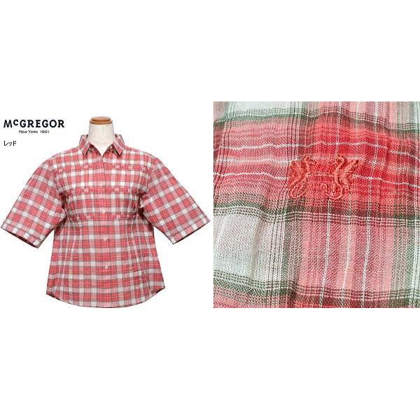 マックレガー 半袖シャツ L レディース 311166301 楊柳素材使用 半袖ブラウス McGREGOR | レディマックレガー | 02